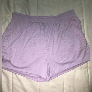 Under Armour Light Lavender Mesh Athletic Shorts. ONLY worn once.